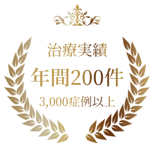 治療実績 年間200件 3,000症例以上