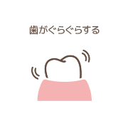 歯がぐらぐらするイメージイラスト