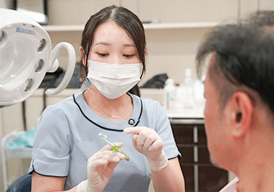 正しいブラッシング方法のご指導の写真